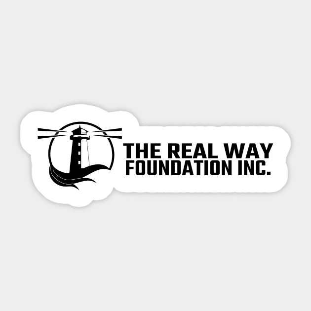 The Real Way Foundation Full Logo in Classic Black! Sticker by The Real Way Foundation